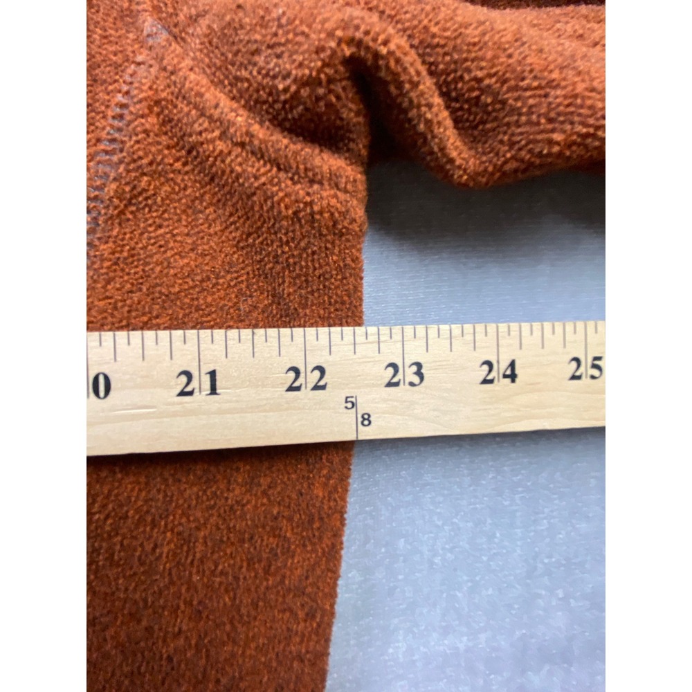 Duluth Trading Co Mens Medium Burnt Orange Quarter Zip Fleece Pullover Jacket - Picture 3 of 6
